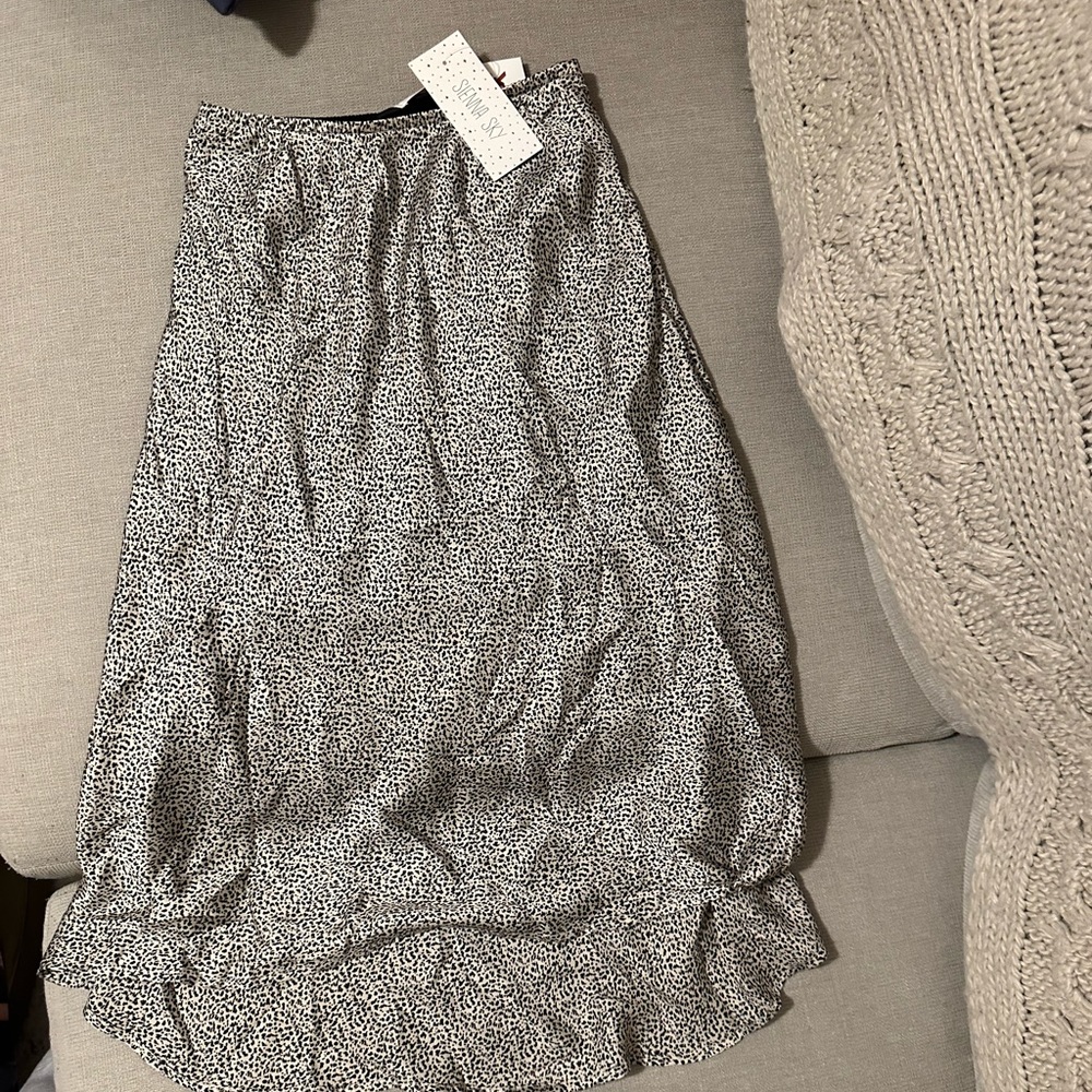 Serena & Joy satin midi skirt